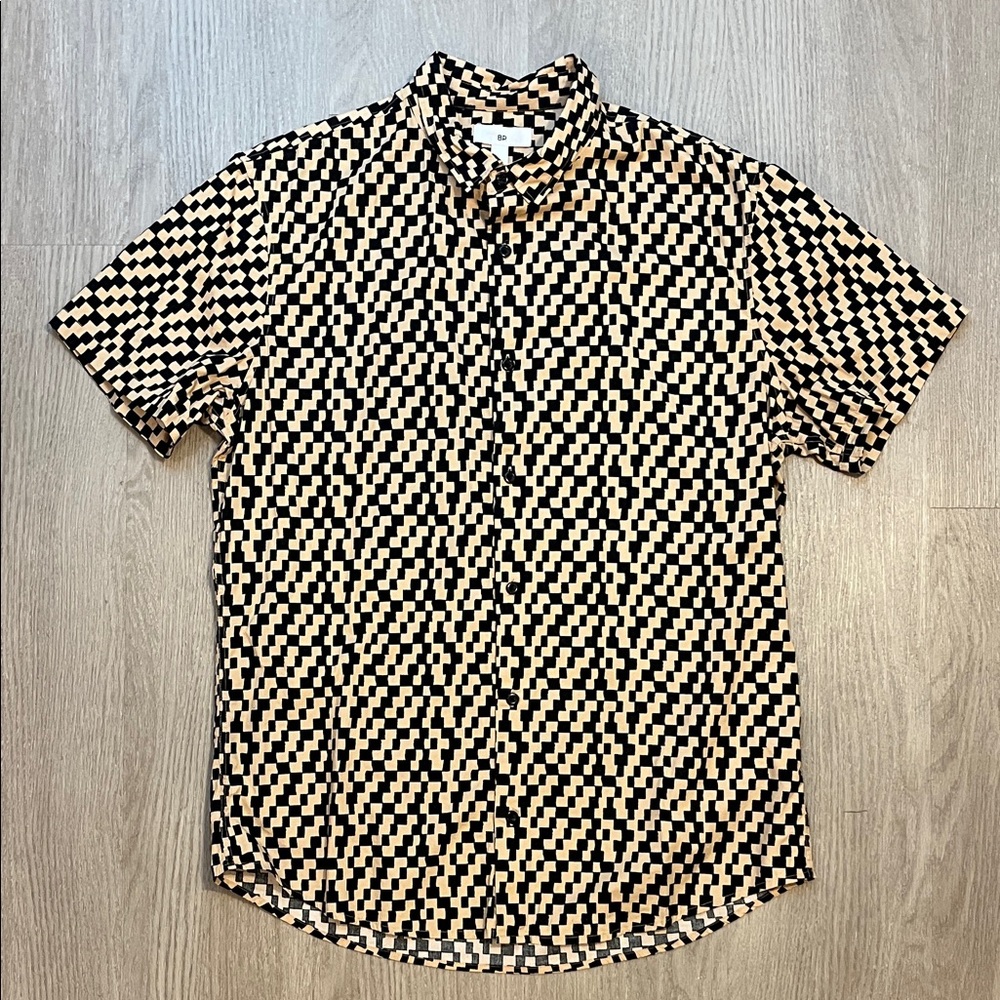 BP Black and Cream Geometric Shirt